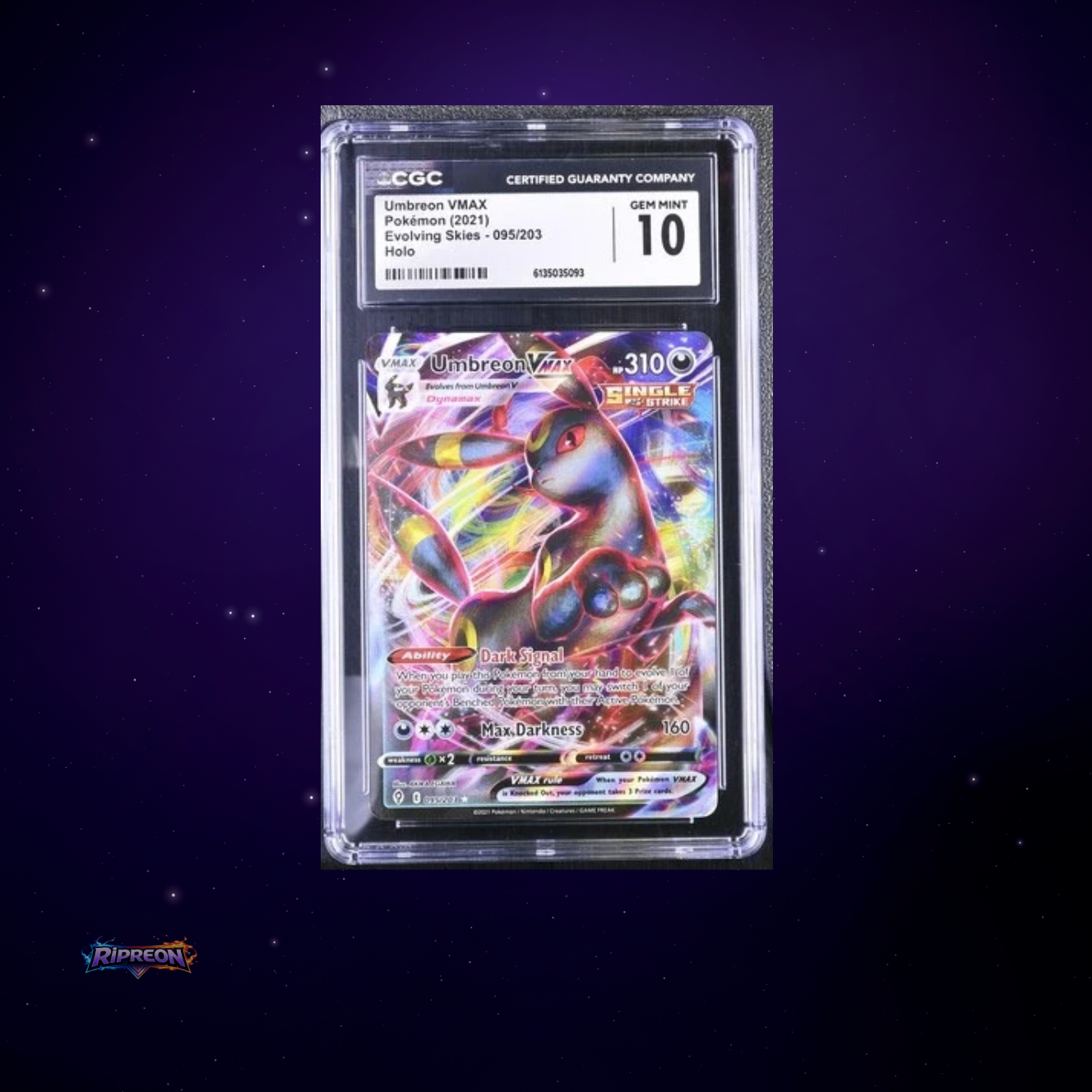 Umbreon VMAX Evolving Skies #095/203 CGC MINT 10