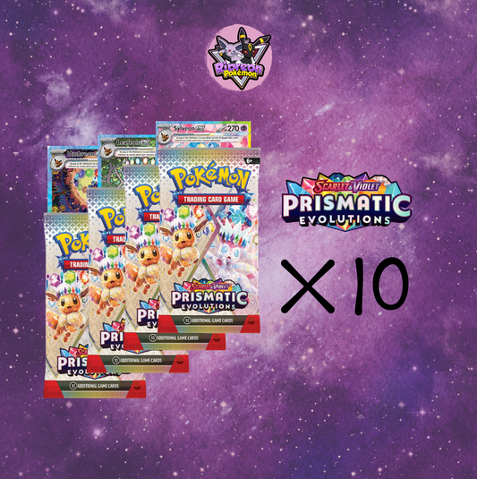 Prismatic Evolutions Booster Pack !LIVE RIPS! X10